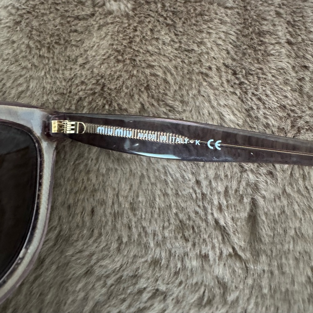 Miu Miu MU03TS Pink Purple Glitter Sunglasses - Picture 6 of 11